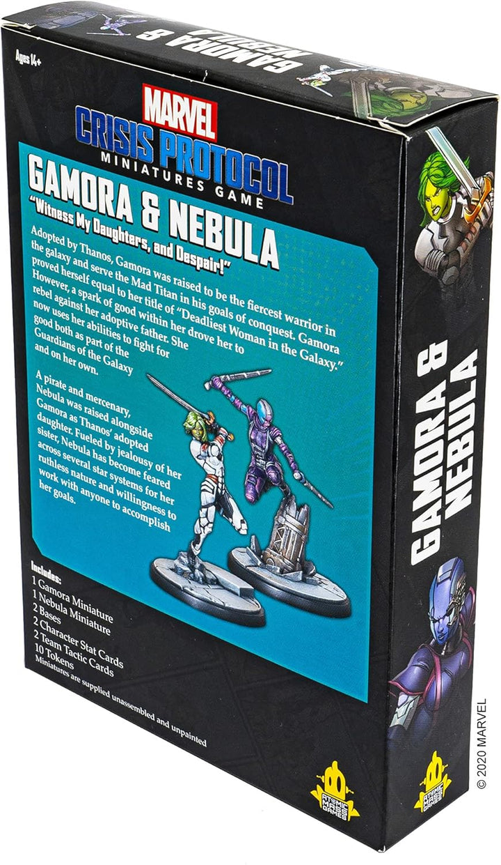 Atomic Mass Games , Marvel Crisis Protocol: Character Pack: Gamora and Nebula, Miniatures Game, Ages