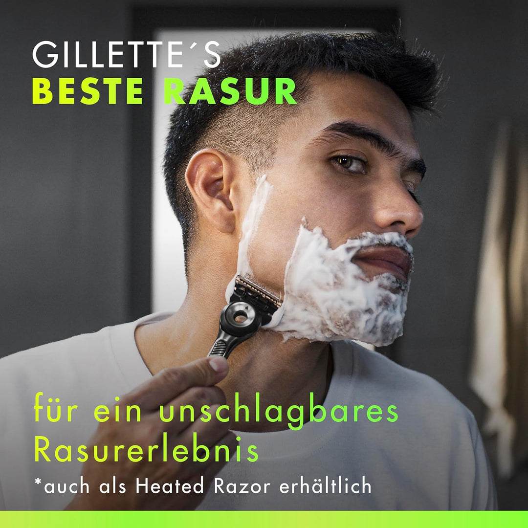 Gillette Labs Nassrasierer Herren, Rasierer mit Reinigungs-Element + 5 Rasierklingen, Valentinstag G