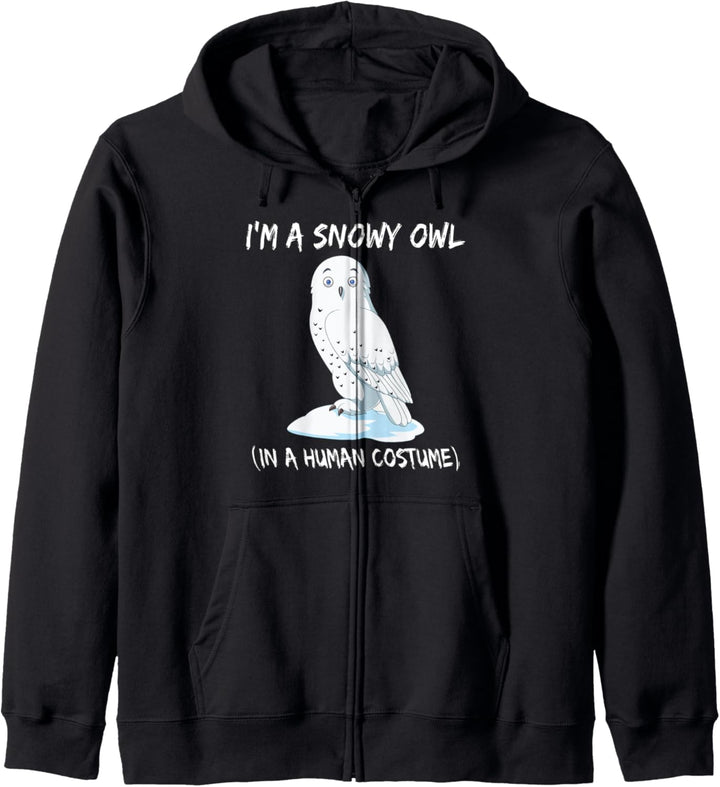 Schneeeule Kostüm Geschenk Snowy Owl in a human Costume Kapuzenjacke