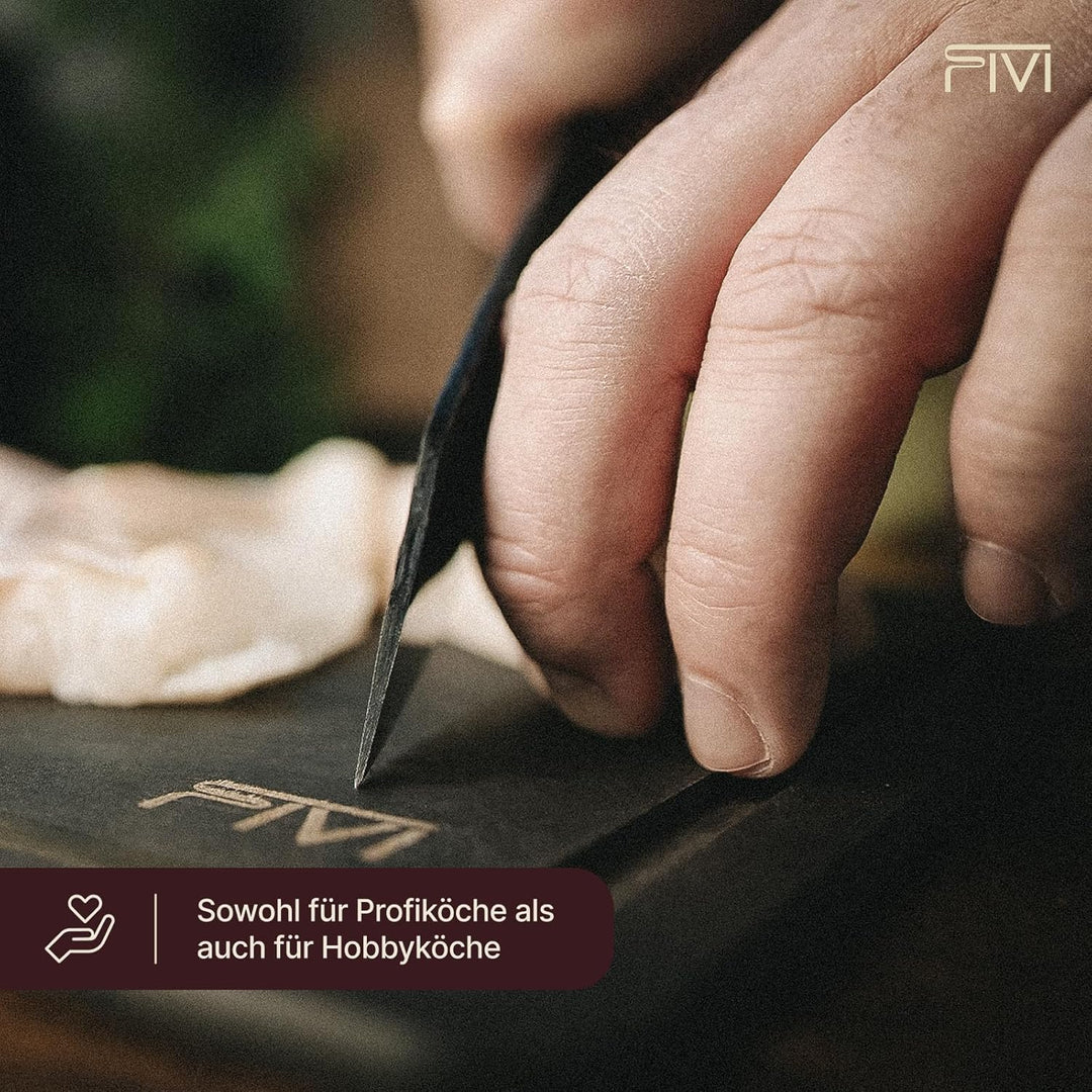 FIVI Messer Set 3-teilig ROLF, BERND, LUCA | Scharfes Küchenmesser Set aus deutschem Edelstahl mit H