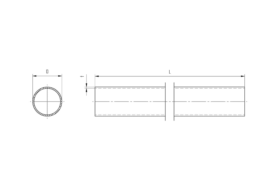 Rohr Rundrohr 42,4 x 2,0 mm 100 cm Handlauf Edelstahl Edelstahlrohr Geländer Treppen Handlaufrohr Ru