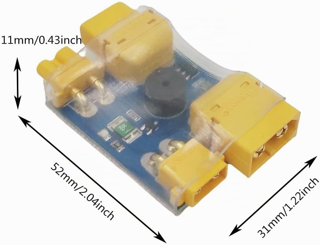 XT30 / XT60 Rauchstopper mit Alarmsummer Kurzschlussschutz Sicherheitsinspektion für 2-6S RC Racing