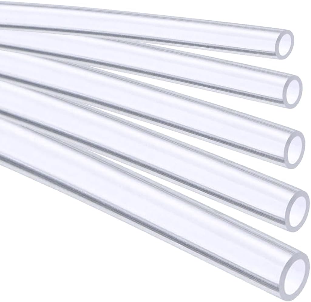 Stubotar Flexibler Silikonschlauch 0.5mm ID x OD 2mm Wandstärke 0.75mm Transparente Wasserleitung 50