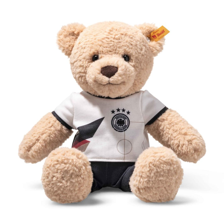 Steiff Kuscheltier Ben Teddybär DFB-Edition, Süsses Fussball Stofftier im Deutschland-Trikot, Kinder