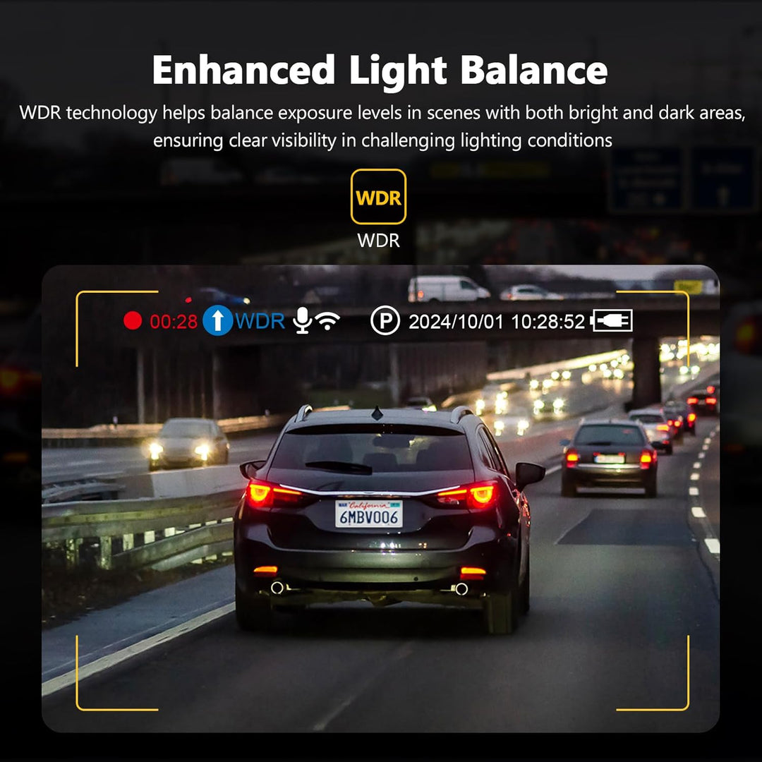 Z-Edge GPS Dashcam Dual Autokamera Frontkamera 2K 1440P & Heckkamera Full HD 1080P 2,7 Zoll LCD Bild