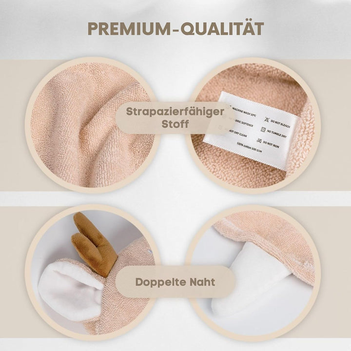 Baby Handtuch Kapuze aus 100% Bio-Baumwolle – Baby Badetuch mit Kapuze superweich – Ideal als Badepo
