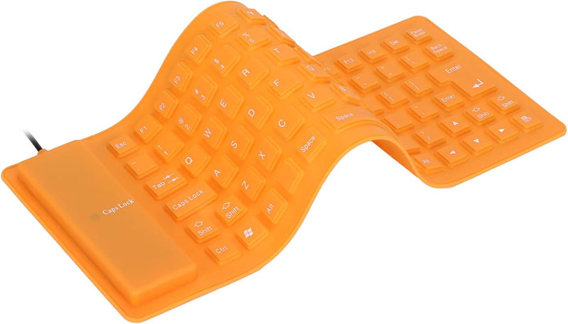 Annadue Leise Klappbare Gaming Tastatur, 85 Tasten Kabelgebundene USB Tastatur, Wasser und Staubabwe