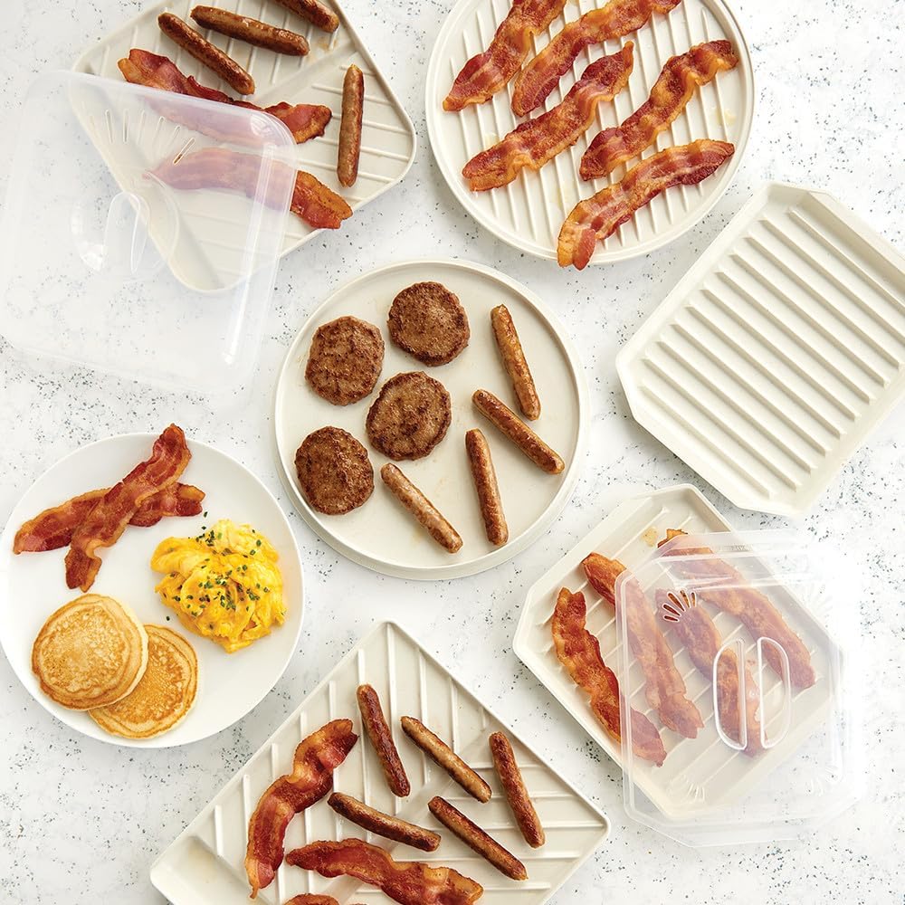 Nordic Ware Nordicware 60150 Speck-Tablett und Entfroster für die Mikrowelle, gross, Weiss Speck-Tab