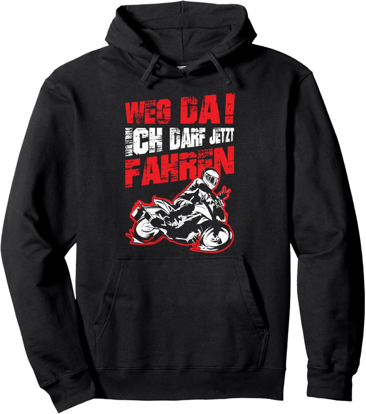 Motorrad Führerschein bestanden Fahrlehrer Fahrschüler Moped Pullover Hoodie