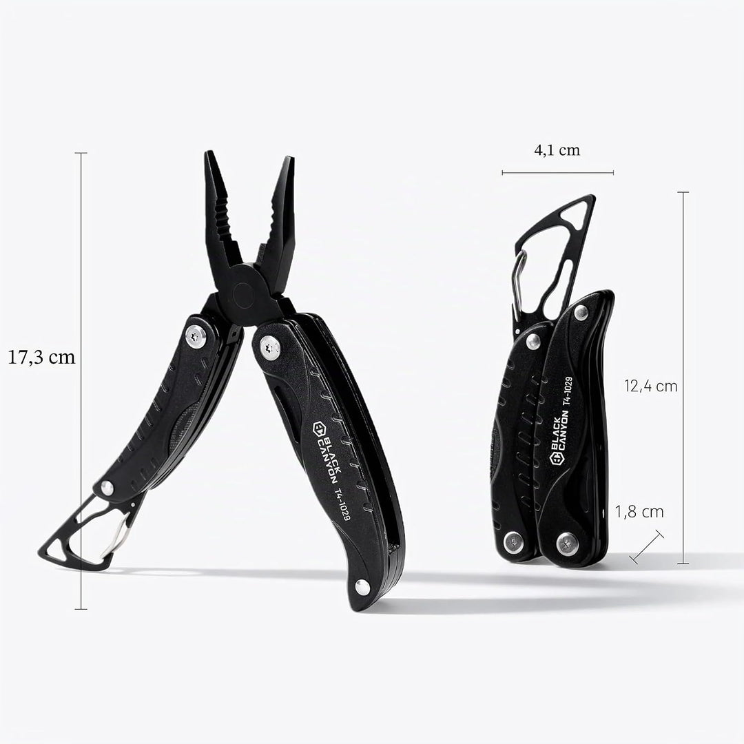 Multitool Zange 10-in-1 Multifunktionswerkzeug, Edelstahl Camping Multitool mit Messer, Schraubendre