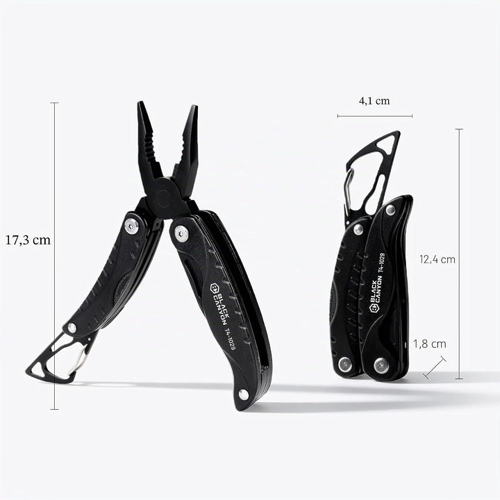Multitool Zange 10-in-1 Multifunktionswerkzeug, Edelstahl Camping Multitool mit Messer, Schraubendre