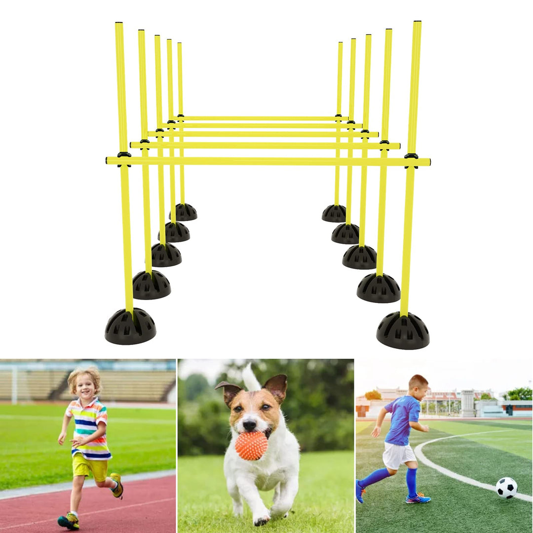 AufuN Agility Sprungstangen-Set, Trainingsstangen für konditionelles, Koordinationshürden für Sprung