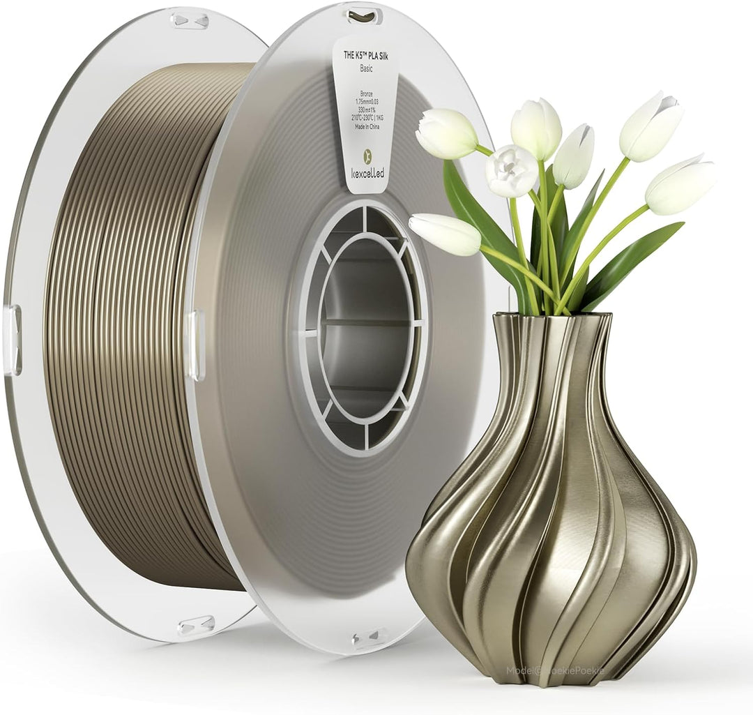 PLA Silk Filament 1,75mm, kexcelled Shiny Gloss 3D Drucker Filament, Massgenauigkeit +/- 0,03mm, 1kg