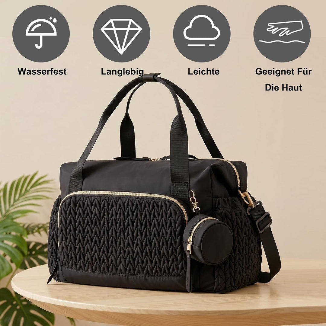 Wickeltasche Gross - Wickeltasche Kinderwagen mit Wickelunterlage, Multifunktionale Bag für Mommy, D