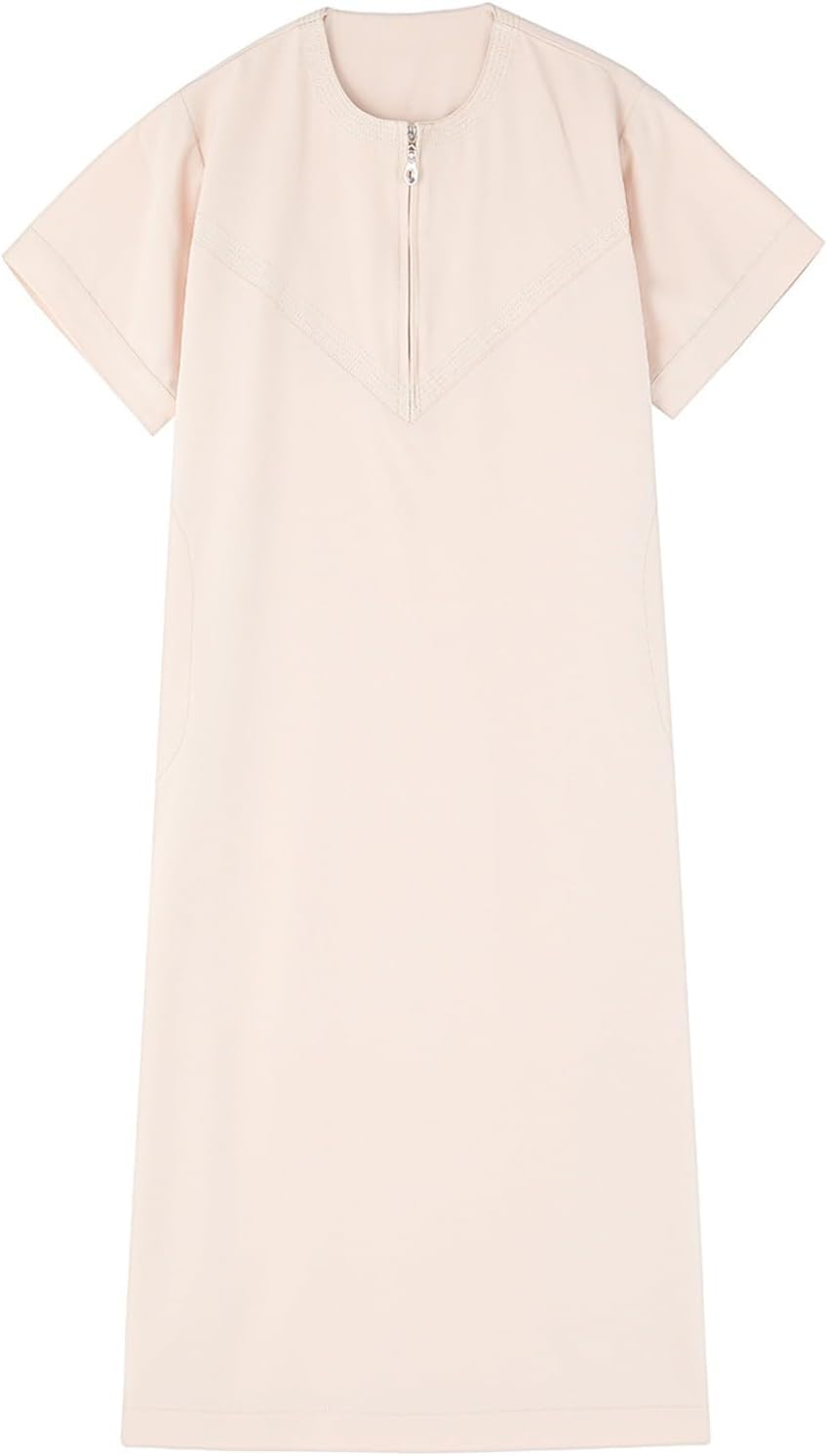 Gebetskleidung für Kinder Junge, Abaya Kinder Kurzarm Kaftan Islamische Arabische Kleidung Langer Is