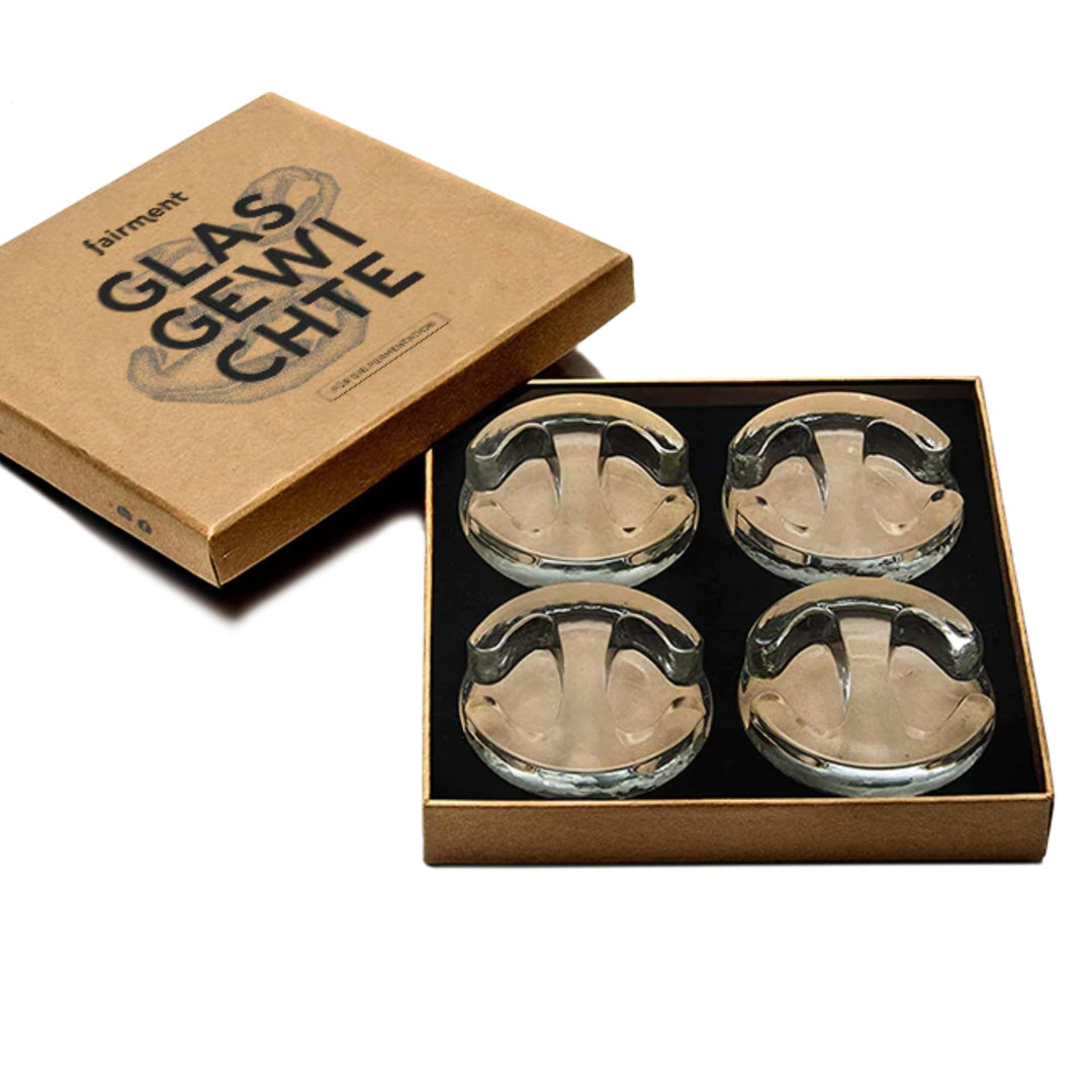 Fairment 4er Set Glas-Gewichte zur Fermentation von Sauerkraut, Kimchi, Gurken usw. Beschwerungsstei