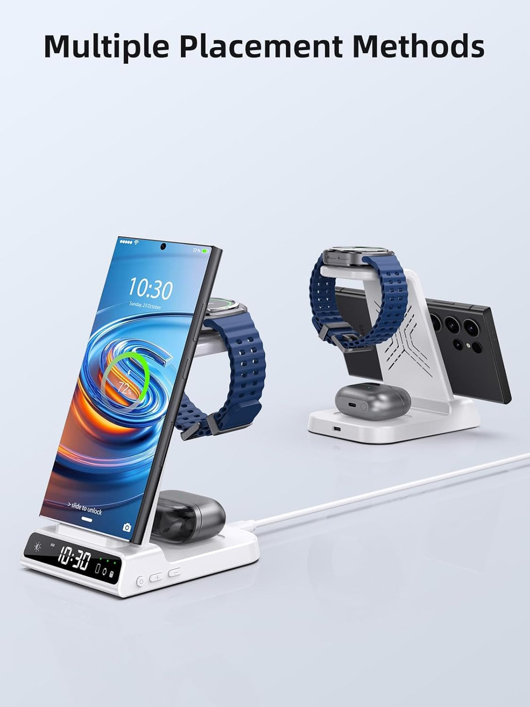 Wireless Charger für Samsung Ladestation für Galaxy S25 Ultra, Induktive Ladestation für Samsung Gal
