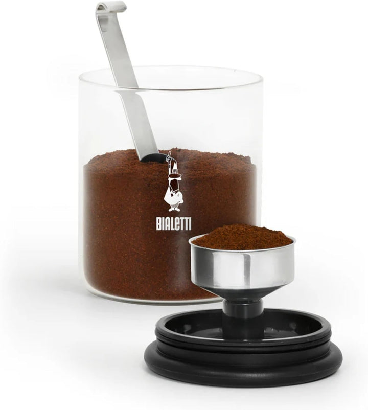 Bialetti 250 g Mokkaglas für Kaffee (mit Verschluss), Glas Single