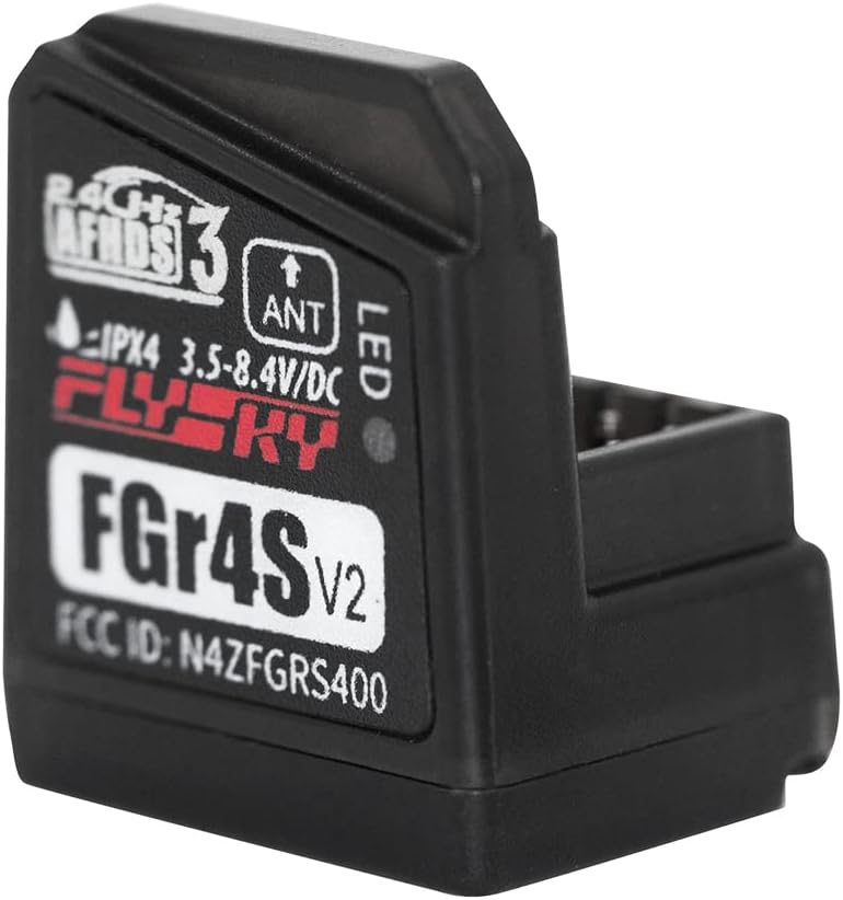 4-Kanal 2.4G Spektrum Empfänger FGR4S V2 RC Empfänger Kompatibel mit FrSky NB4 für 1/10 RC Car/Ruder