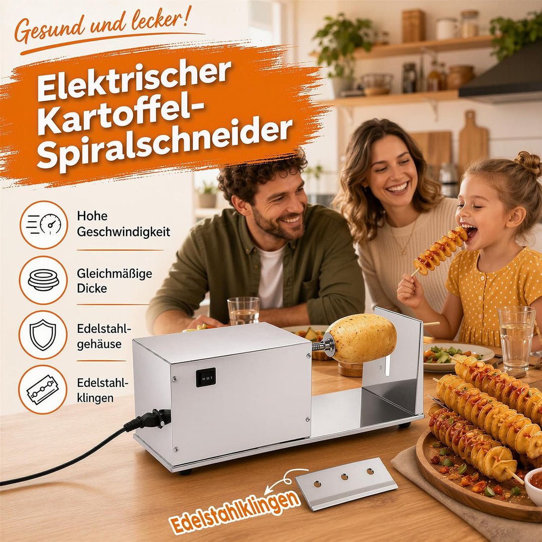 Elektrischer Spiralschneider mit 100 Bambusspiesse für Gewerblichen Gebrauch
