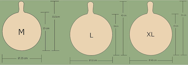 Die Schreiner - Christoph Siegel Eli Pizzabrett - als Sevierbrett in Rund, Set. M, 2. Wahl 9 M, 9 M