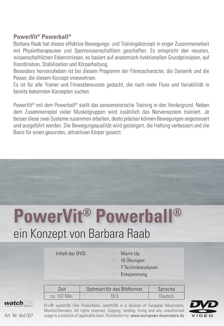 PowerVit® Powerball® / Training mit dem grossen Gymnastikball - Fitness DVD, DVD