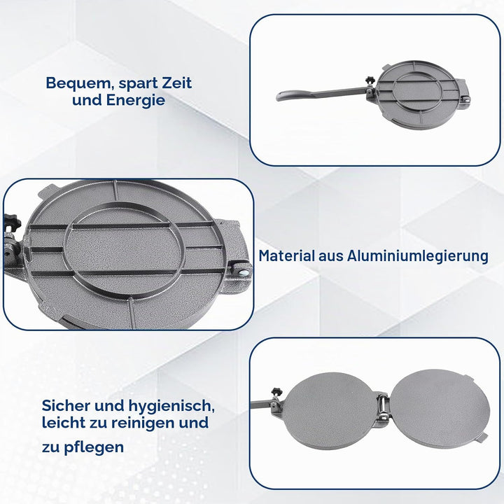 Tortilla Press, Aluminiumlegierung Manual Gusseisen Tortilla -Hersteller Taco Press Tortillera Patac