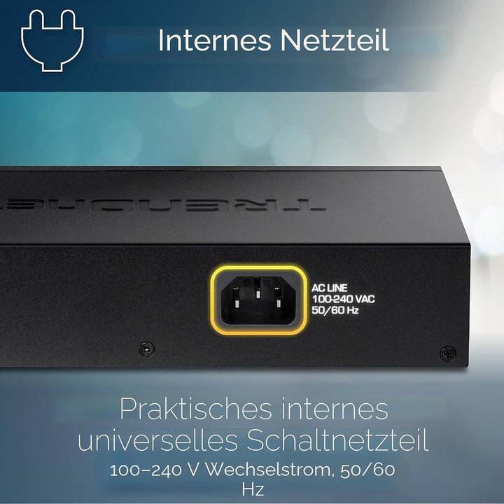 TRENDnet TEG-S17D 16-Port Gigabit Desktop Switch, , 16 x Gigabit RJ-45 Ports, 32Gbps Schaltleistung,