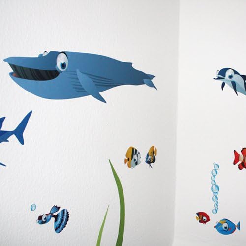 Wandkings Ozean Unterwasserwelt Wandsticker Megapack Set, 72 Aufkleber, Gesamtfläche 260 x 70 cm