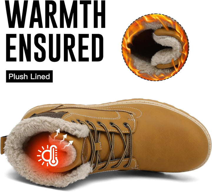 Mishansha Unisex Winterschuhe Herren Warme Gefütterte Winterstiefel Damen Wasserabweisend Wanderschu