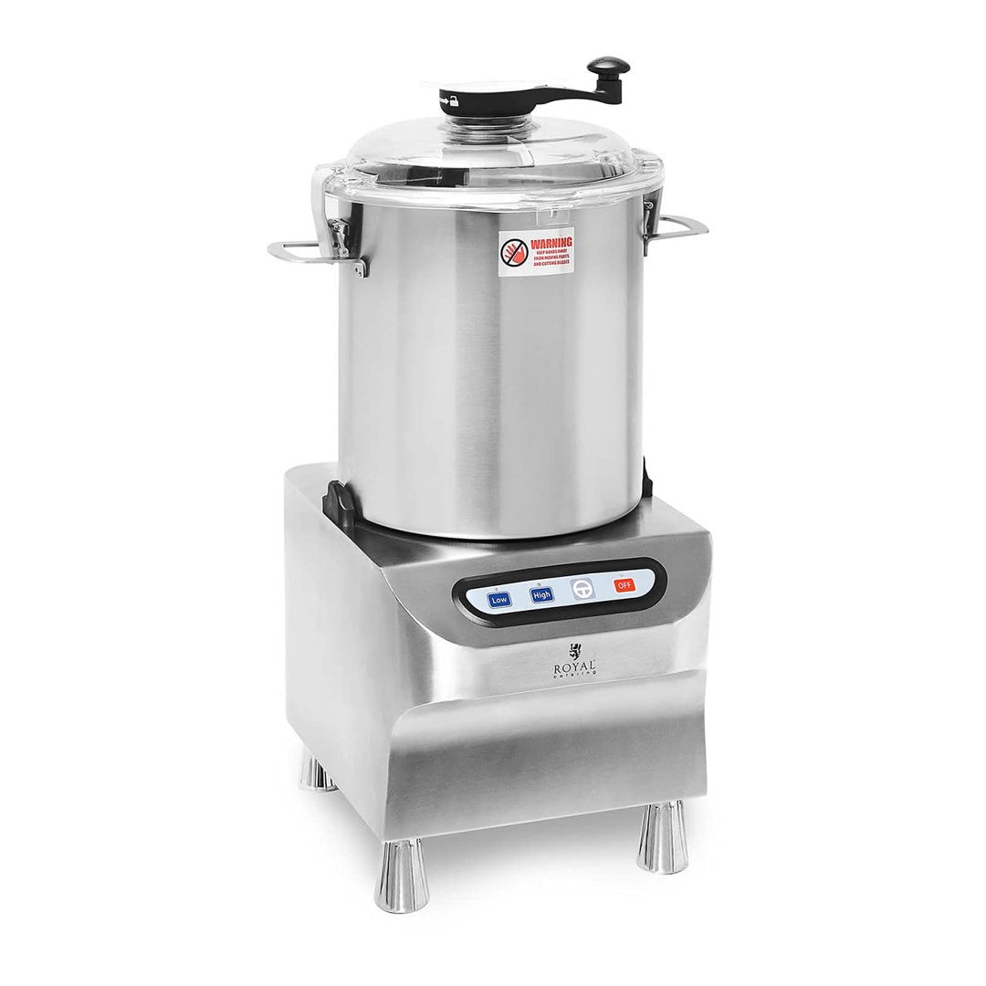 Royal Catering Tischkutter Edelstahl 2200 W 2 Geschwindigkeiten 1500/2200 U/min 18 l Pulse-Funktion