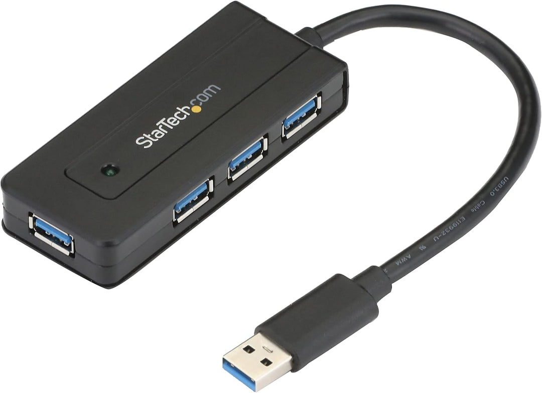 StarTech.com USB 3.0 Hub 4 Port - mit Ladeanschluss - inkl. Netzteil - USB Port Erweiterung - USB Sp