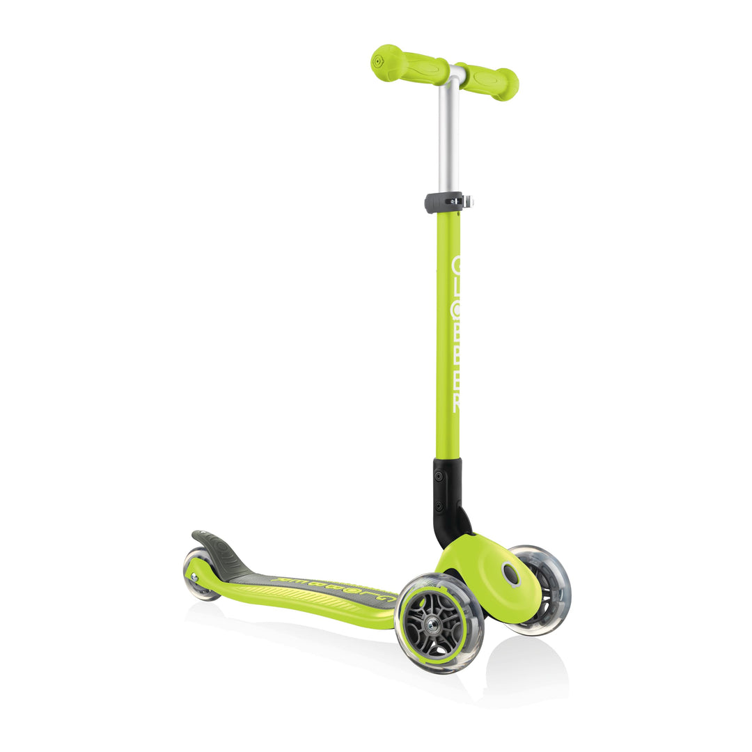 GLOBBER Primo Foldable – Tretroller Kinder, 120/80 mm, ABEC 5, 3-rädrig, höhenverstellbar Einheitsgr