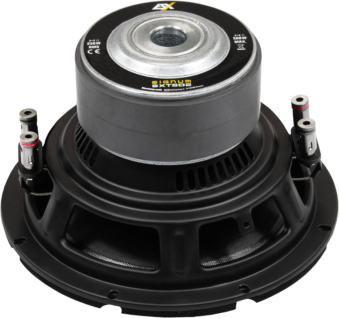ESX SXT8D2-20 cm (8”) Subwoofer mit 500 W max. - speziell für kleine geschlossene Gehäuse geeignet
