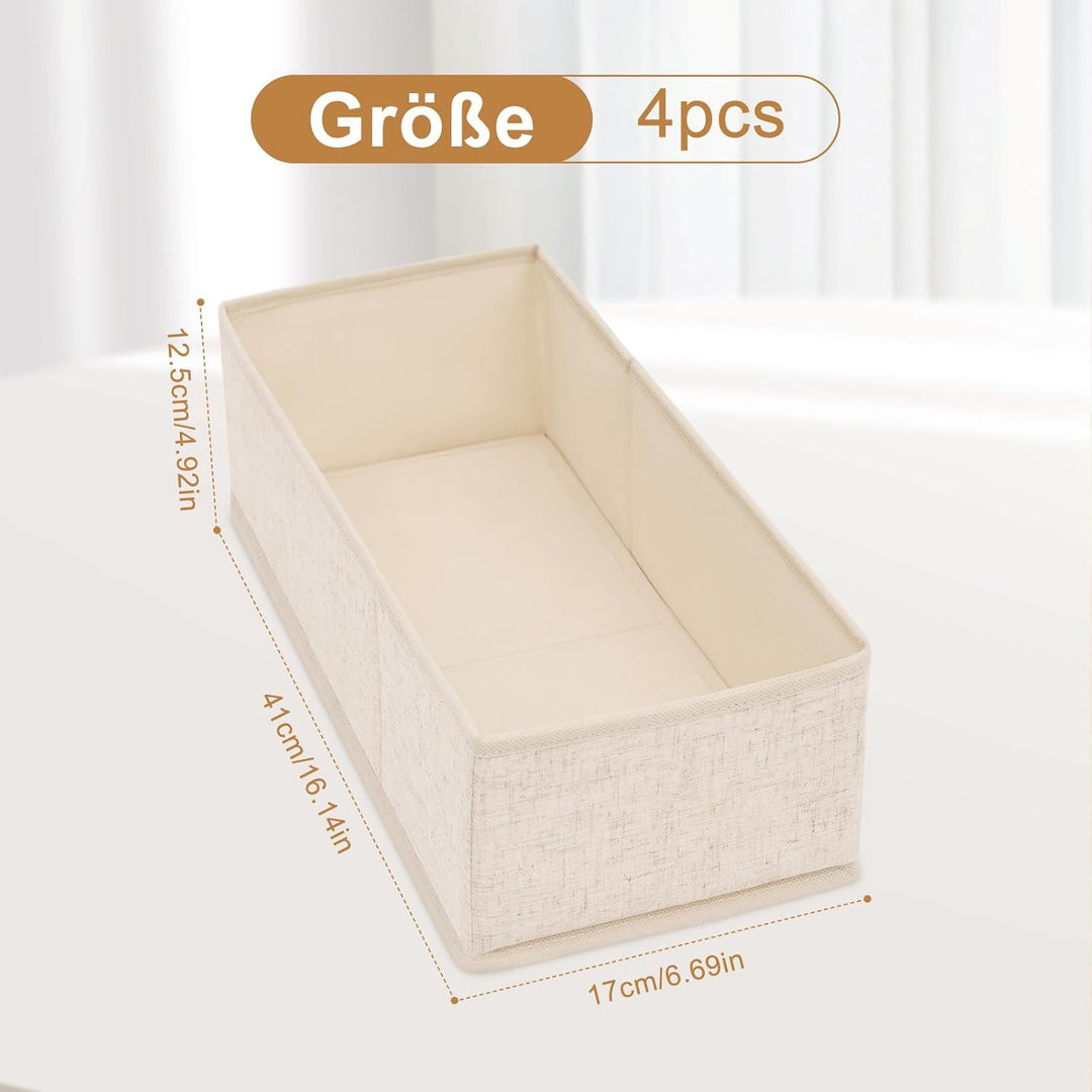 Malm FileFolding Box für MALM Kommode, aus Polyester und Leinen, Waschbar, Beige, Stabiler Boden, Sc