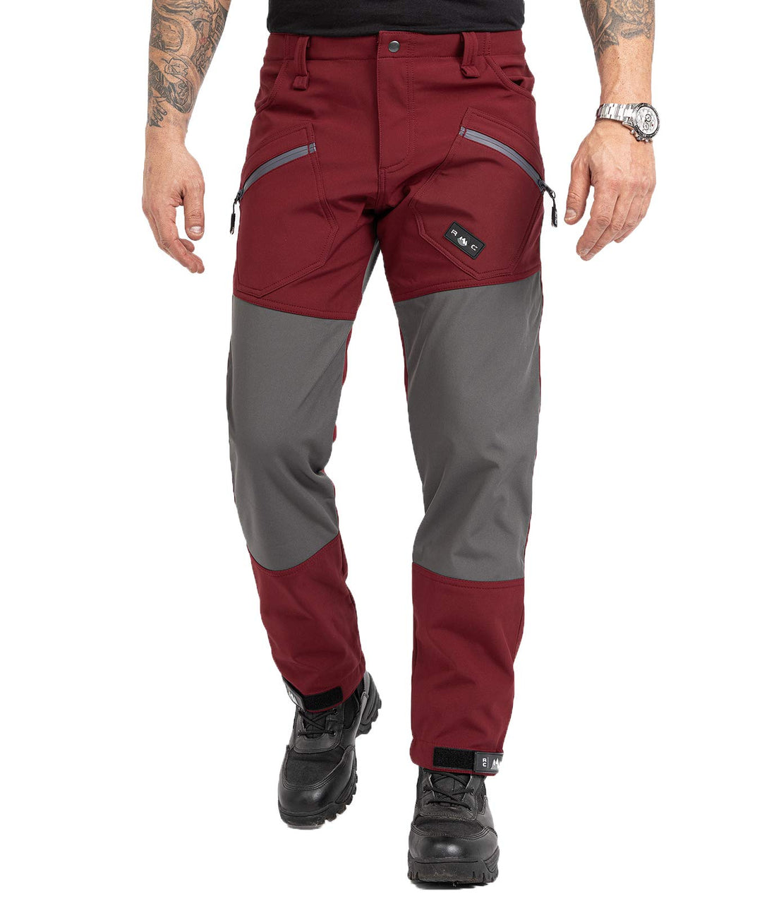 Rock Creek Herren Softshell Hose Wanderhose H-245 XXL Weinrot, XXL Weinrot