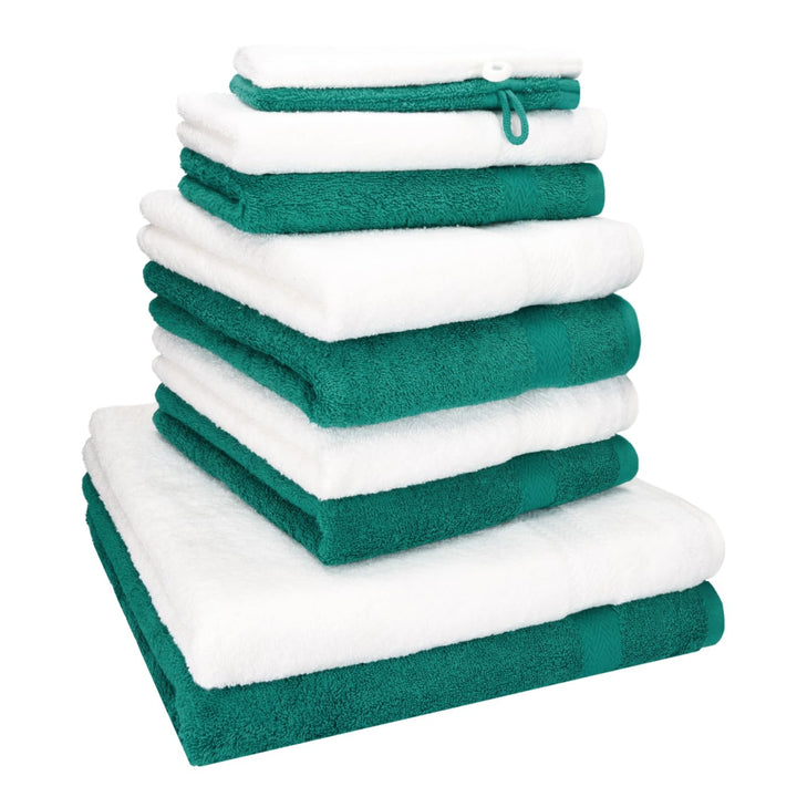 Betz 10-TLG. Handtuch-Set Premium 100% Baumwolle 2 Duschtücher 4 Handtücher 2 Gästetücher 2 Waschhan