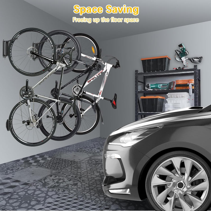 Fahrrad Wandhalterung, Wyxron Fahrradträger Vertikal Fahrradständer Schwenkbare 32kg Tragkraft mit F