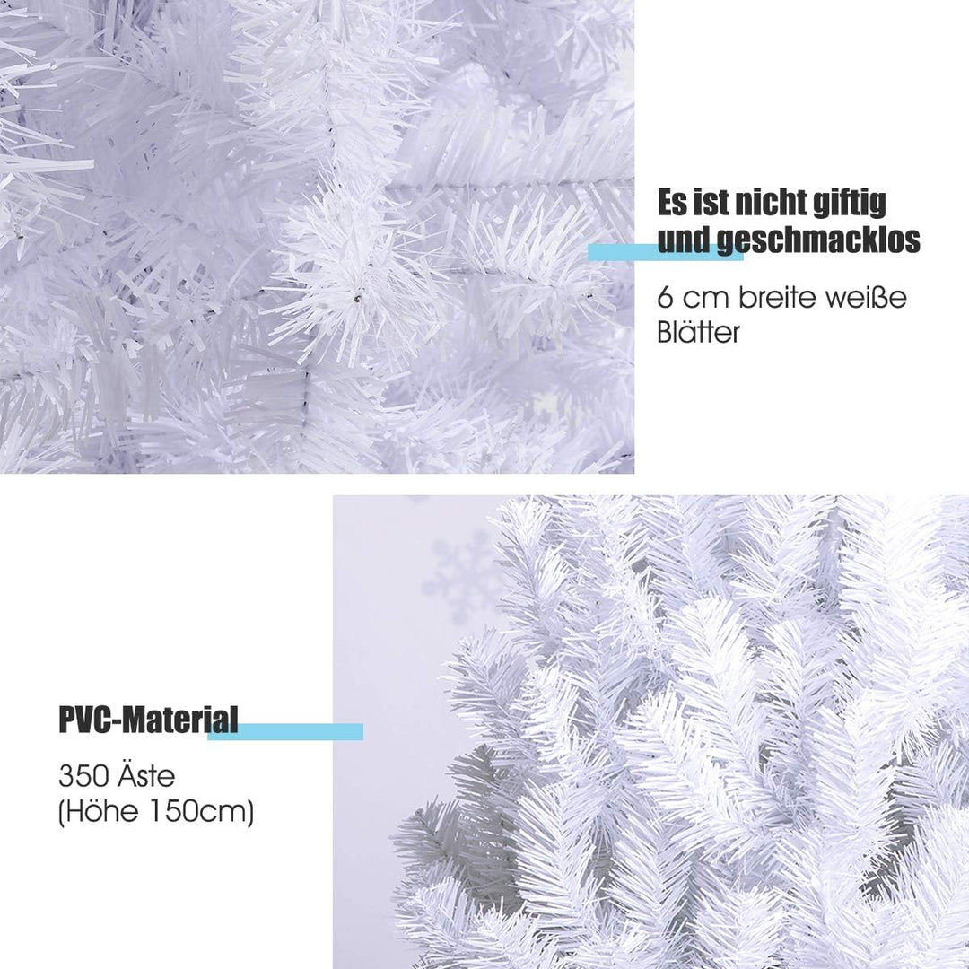 GOPLUS 150/180/210/240cm Weihnachtsbaum Weiss, Festliche Weihnachtdekoration für Zuhause, Weisser Ta