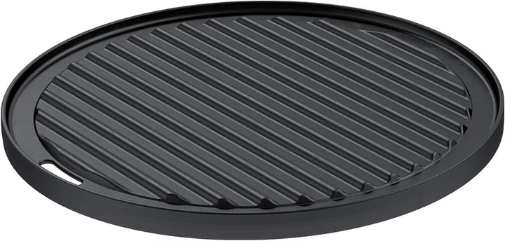 RÖSLE VARIO Wok, Hochwertiger Wok aus emailliertem Gusseisen zum scharfen Anbraten & VARIO Grillplat