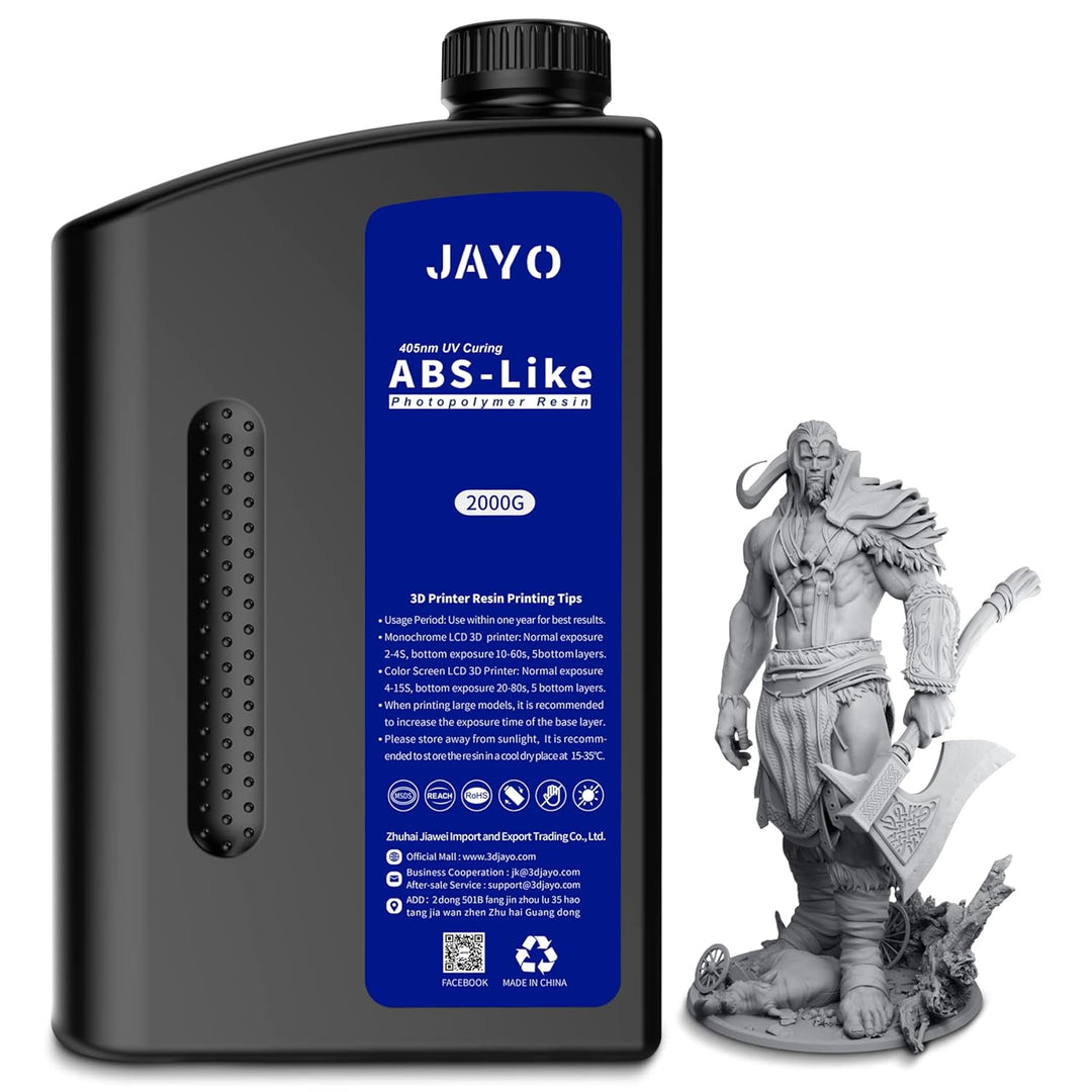 JAYO 3D Drucker Resin 2KG, ABS-Like Resin 405nm UV Standard Rapid Harz für 4K/6K/8K LCD/DLP/SLA 3D P