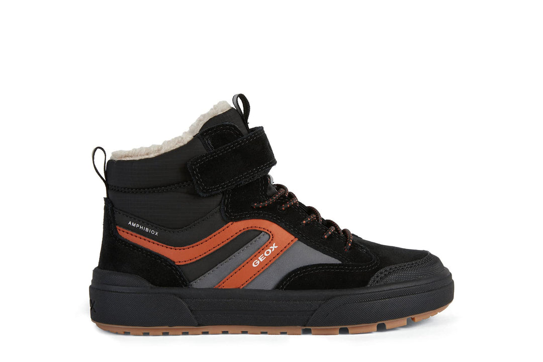 Geox Jungen J Weemble Boy B ABX Sneakers 31 EU Black Rust, 31 EU Black Rust