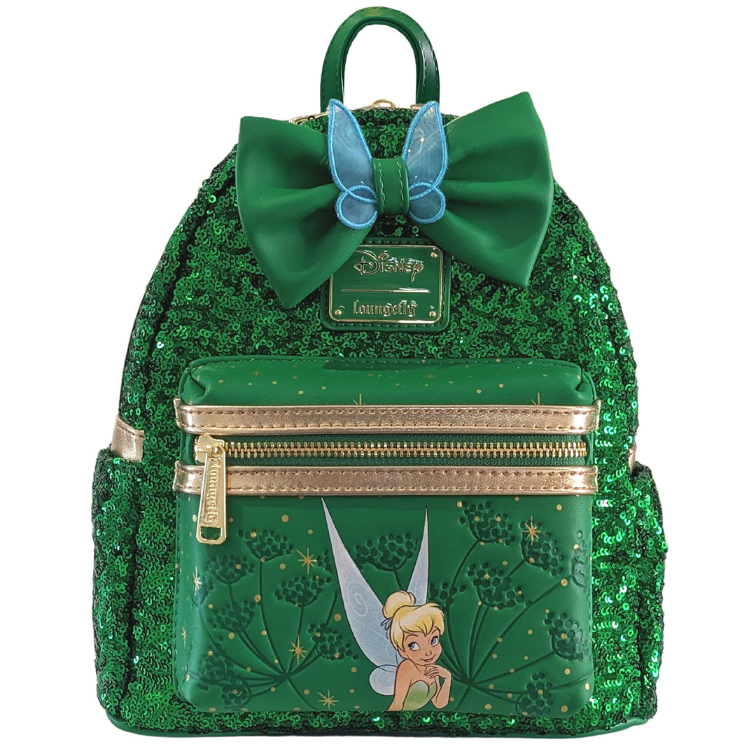 Loungefly Tinkerbell Mini-Schultertasche, mit Pailletten, Grün, Grün