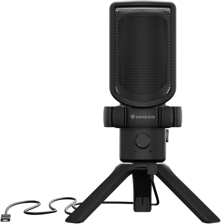 Genesis Radium 250 USB Gaming Mikrofon für PC, Kondensator Mikrofon mit Stativ, Popfilter, Mute, Gai