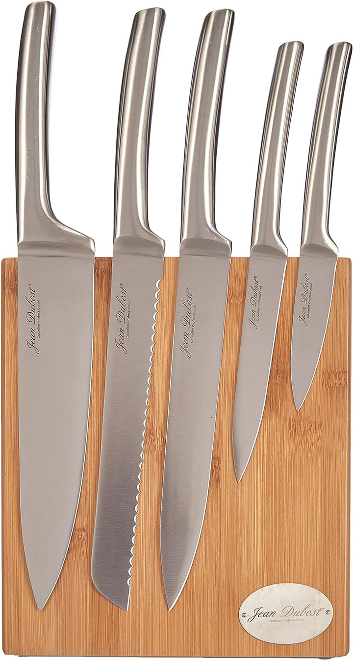 Pradel Jean Dubost 18521 Bambus-Messerblock mit 5 Edelstahl-Messern
