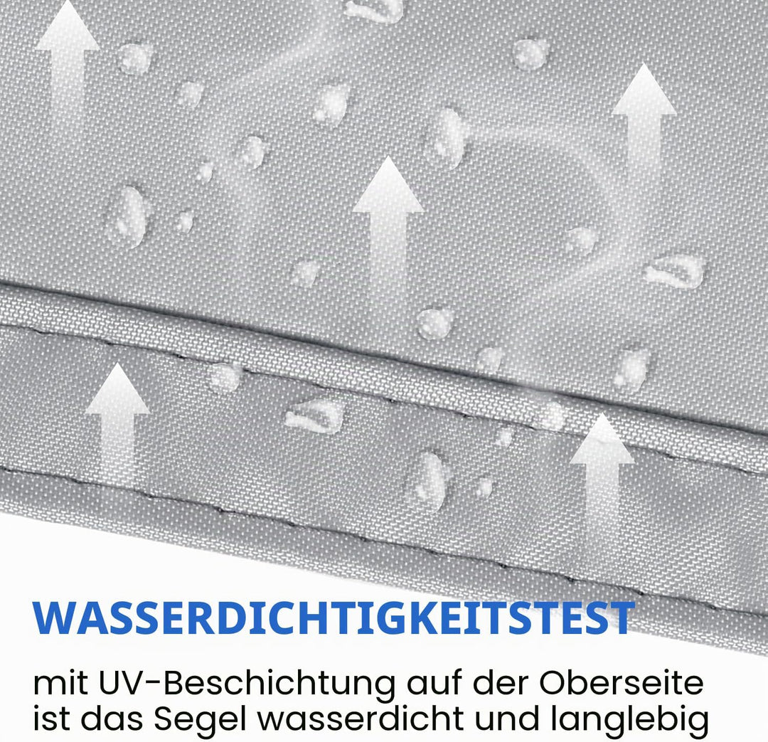 KAHEIGN Sonnensegel Wasserdicht 2,5m x 3m Rechteckig Sonnenschutz Wetterschutz Segel, 98% UV-Schutz