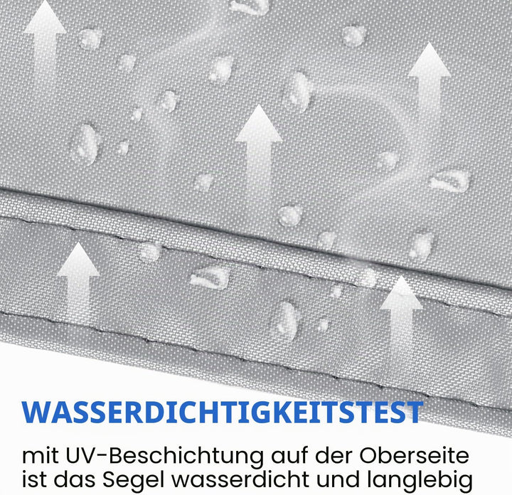 KAHEIGN Sonnensegel Wasserdicht 2,5m x 3m Rechteckig Sonnenschutz Wetterschutz Segel, 98% UV-Schutz