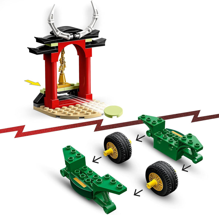 LEGO NINJAGO Lloyds Ninja-Motorrad, Spielzeug für Anfänger mit 2 Minifiguren: Lloyd und Skelett-Wäch