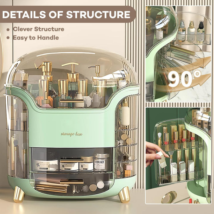 Make Up Aufbewahrung Cosmetic Organizer Kosmetik Schminktisch mit Deckel Schubladen Grosse Kapazität