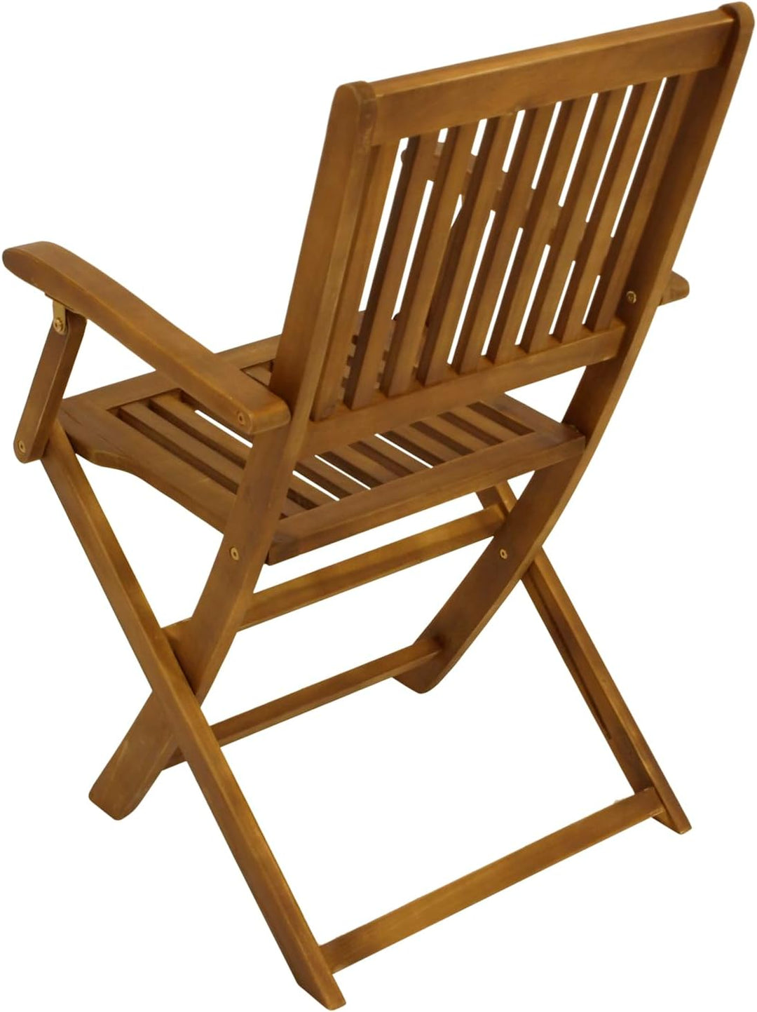 DEGAMO Gartenstuhl Klappstuhl Benita mit Armlehnen, Holz Akazie braun geölt, FSC®-Zertifiziert, Outd